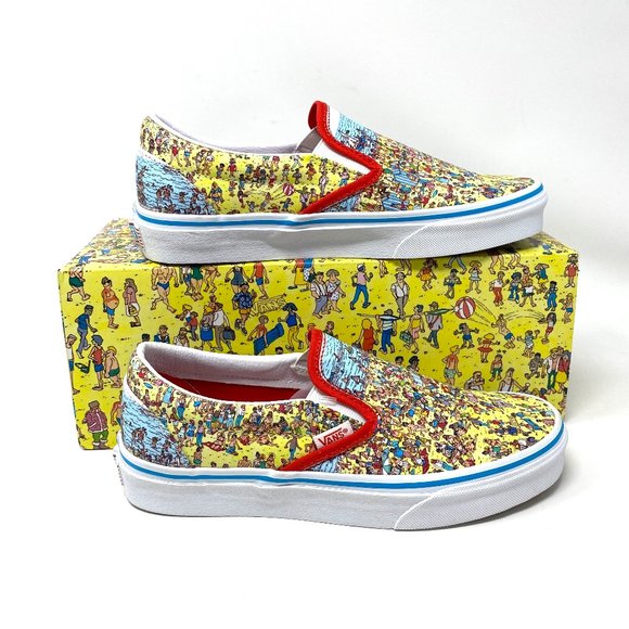 Vans Shoes - VANS Sneaker Womens Size VN0A33TB3WO Classic Slip On Where's Waldo? Multi Canvas